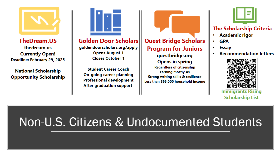 Non-U.S. Citizens & Undocumented Student Scholarships